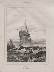 Molen in de Sologne, Frankrijk door Jules Dupré