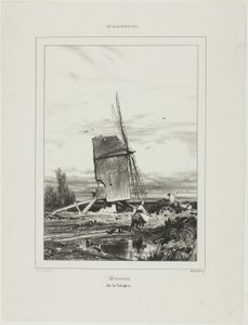 Windmolen van Sologne door Jules Dupré