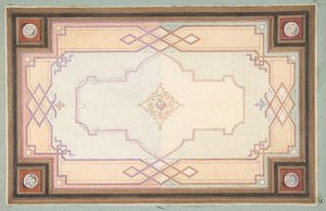 Ontwerp voor een plafond door Jules Edmond Charles Lachaise and Eugène Pierre Gourdet
