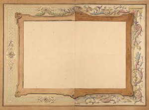 Ontwerp voor een plafond, tweede helft 19e eeuw. Makers: Jules-Edmond-Charles Lachaise, Eugène-Pierre Gourdet