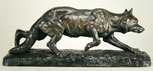 Kruipende wolf door Jules Edmond Masson