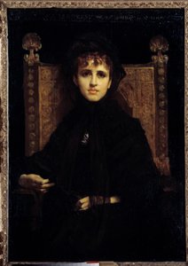 Portret van Madame Georges Bizet door Jules Elie Delaunay
