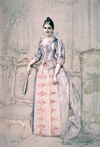 Portret van mevrouw Carnot in een Worth-jurk
