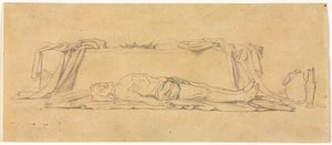 Schets van de dode Christus liggend bij het graf, 1800s