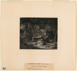 Interieur van een Nederlandse Cottage, uit "Etsen van Schilderijen in het Metropolitan Museum, New York"