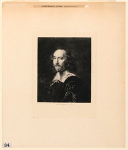 Portret van een Man, uit "Etsen van Schilderijen in het Metropolitan Museum, New York" door Jules Ferdinand Jacquemart