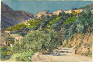 Zonovergoten Heuvels bij Menton door Jules Ferdinand Jacquemart