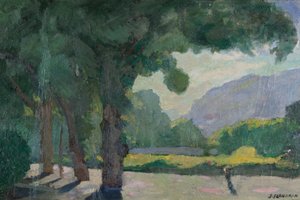 Grenoble, uitzicht genomen vanaf Île Verte 1922