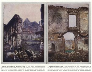 Ferme du Chateau in Montceaux, Ruïnes van Montceaux door Jules Gervais Courtellemont