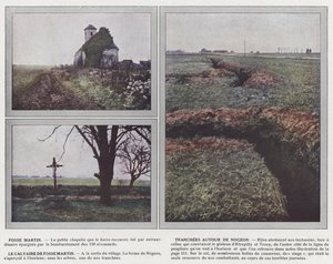 Fosse Martin, loopgraven rond Nogeon, de Calvarieberg van Fosse Martin door Jules Gervais Courtellemont