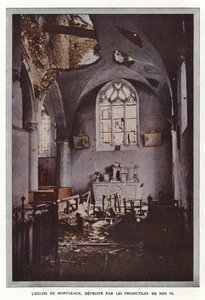 De Kerk van Montceaux, Vernietigd door de Projectielen van Onze 75 door Jules Gervais Courtellemont