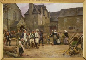 De Revolutionairen van Fouesnant opgepakt door de Nationale Garde in 1792, c.1886-87