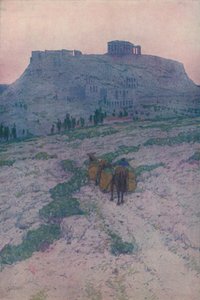 De Akropolis in Athene, vroege ochtend, 1913