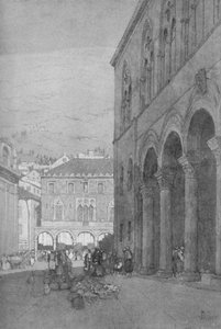 Het Rectorenpaleis en het openbare plein in Ragusa, 1913