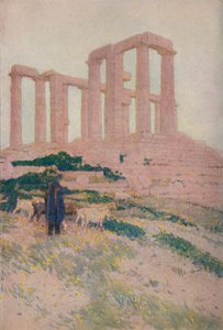 De Tempel van Poseidon en Athene bij Sunium, 1913 door Jules Guerin