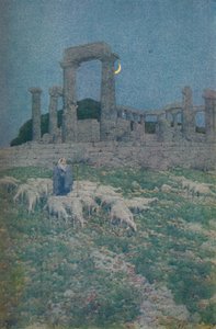 De Tempel van Poseidon en Athene of Aegina, 1913 door Jules Guerin