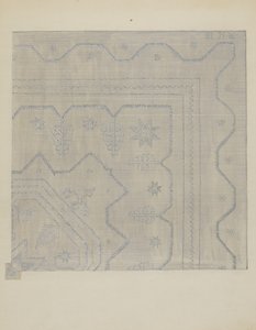 Kaarsenlont Sprei Geweven, ca. 1936