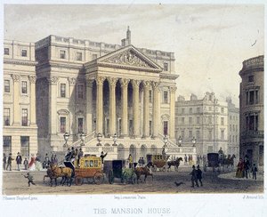 Mansion House exterieur, Londen door Jules Louis Arnout