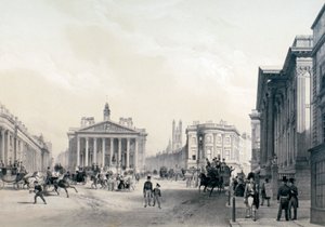 De Bank of England, Royal Exchange en Mansion House, c1850 door Jules Louis Arnout