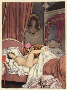 Illustratie voor memoires van Casanova (kleurenlitho)