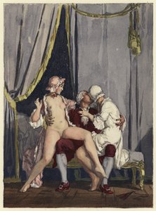 Illustratie voor memoires van Casanova (kleurenlitho)