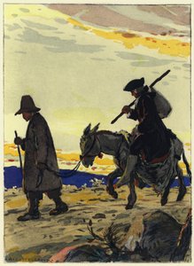 Illustratie voor memoires van Casanova (kleurenlitho) door Jules Marie Auguste Leroux