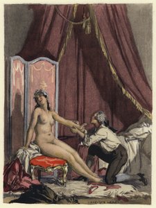 Illustratie voor memoires van Casanova (kleurenlitho)