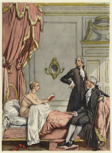 Illustratie voor memoires van Casanova (kleurenlitho)
