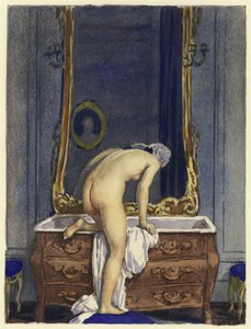 Illustratie voor memoires van Casanova (kleurenlitho)