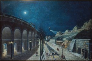 Het Point-du-Jour viaduct en Bastion 35, maart 1870