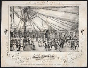 Feest gegeven in Tivoli ten gunste van de gepensioneerden van de oude burgerlijst op 3 juni 1840, 1840 door Jules Platier