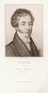Casimir Bonjour, Franse toneelschrijver (gravure) door Jules Porreau