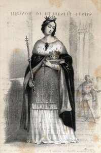 Portret van Sint Elisabeth van Hongarije (1207 - 1231) door Jules and Raunheim Hermann David