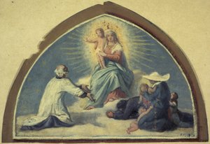 De Maagd presenteert het Kind Jezus aan Sint Vincent de Paul door Jules Richomme