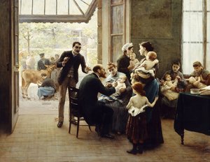 Hulde aan Louis Pasteur door Jules Scalbert