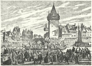 De Hirsebreifahrt, transport van een lading gierst per boot van Zürich naar de bondgenoot van de stad, Straatsburg