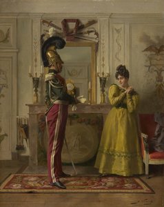 Vertrek voor de recensie, ca. 1876
