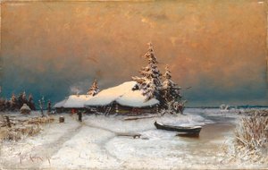 Winterzonsondergang, 1887 door Juli Julievich Klever