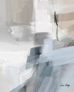 Gedempt blauw, abstract door Julia Cheney