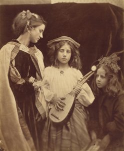Een minstreelgroep,1867 (foto) door Julia Margaret Cameron