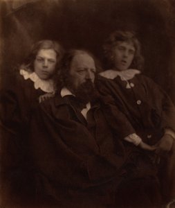 Alfred Tennyson met zijn zonen,1865 (foto) door Julia Margaret Cameron