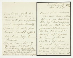Autograaf brief door Julia Margaret Cameron