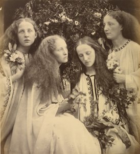 De rozeknoptuin van meisjes door Julia Margaret Cameron