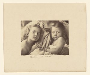 De rouwende Babes door Julia Margaret Cameron