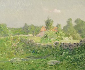 Landschap en boerderij, c.1895 door Julian Alden Weir