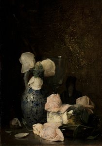 Rozen, ca. 1880-90 door Julian Alden Weir