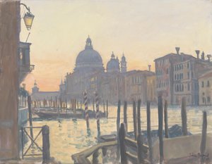 Zonsopgang Grand Canal, 2009 door Julian Barrow