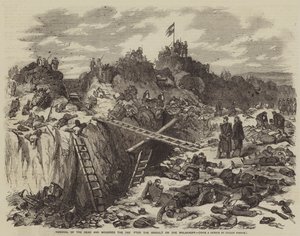 Verwijdering van de doden en gewonden de dag na de aanval op de Malakhoff door Julian Portch