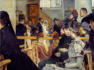 Huwelijksceremonie in een kerk door Julie Delance Feurgard