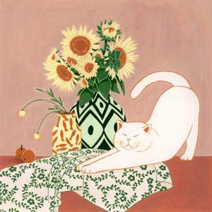 Happy Cat Zonnebloemen